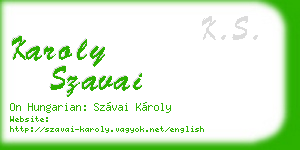 karoly szavai business card