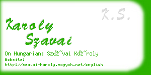 karoly szavai business card